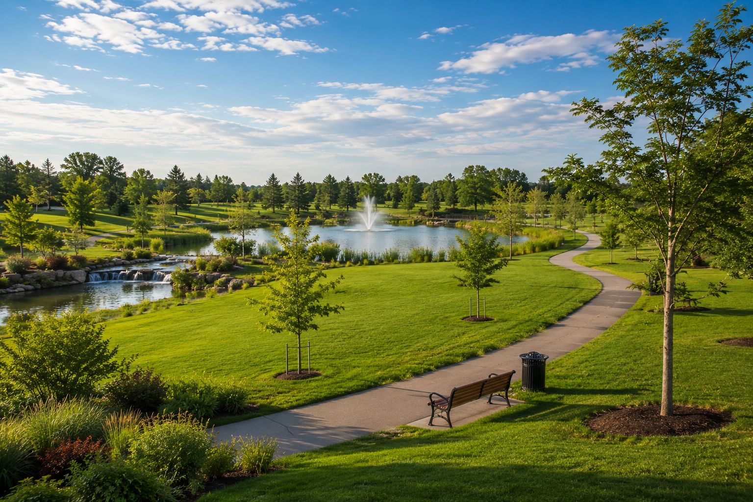 Park and green space at The Bridleway community by Caivan